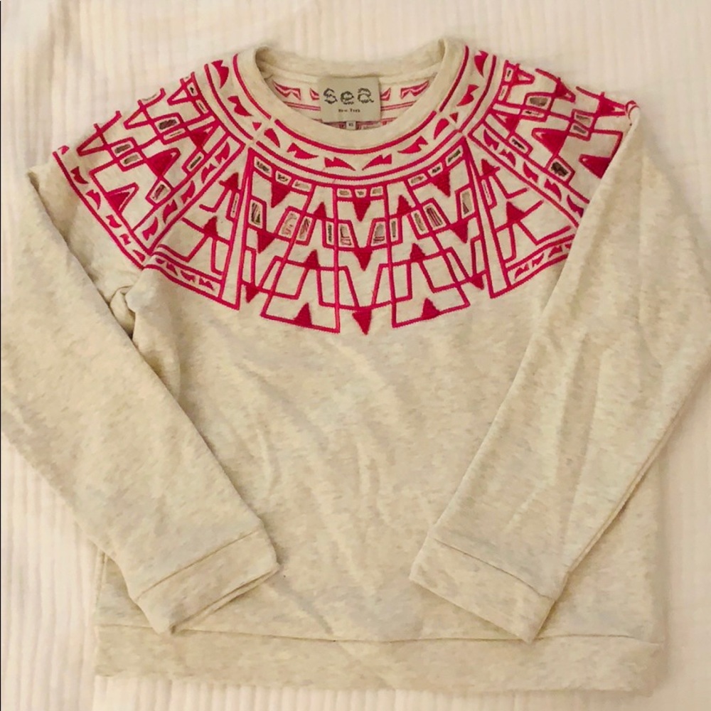 Sea New York Beaded Embroidered Sweatshirt